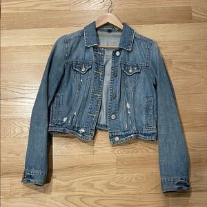 American Eagle Outfitters Light Blue Denim Jacket - Women's